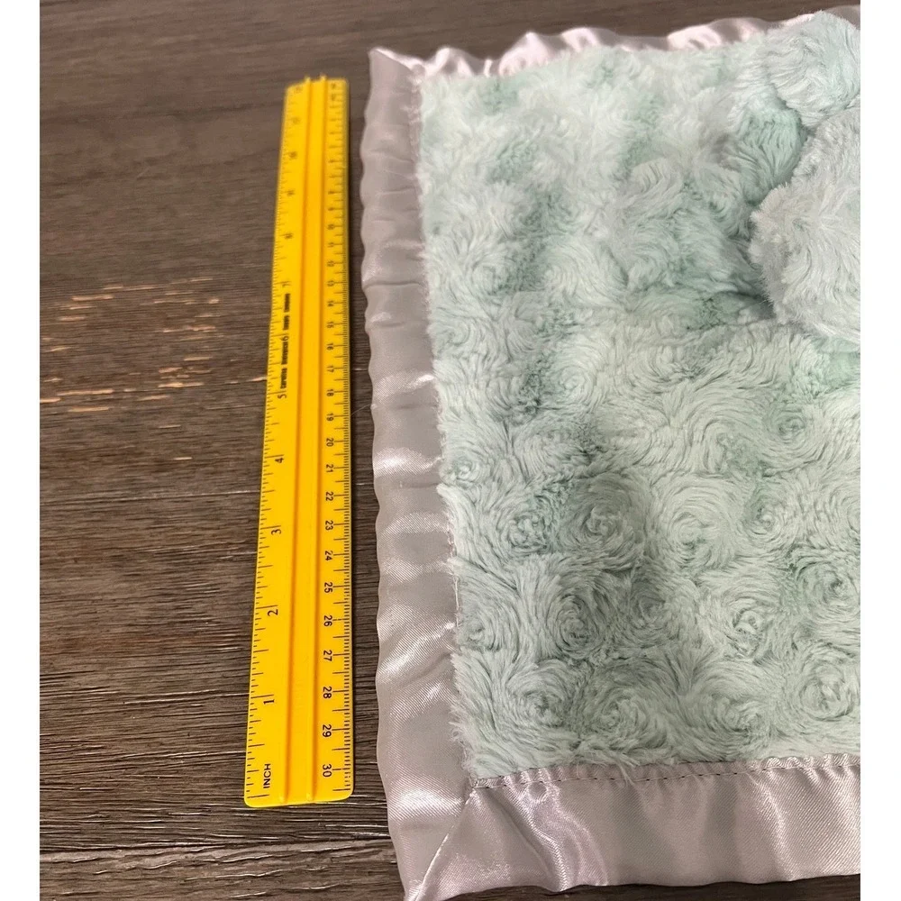 Target Cloud Island Mint Green Elephant Pink Satin Underlay Lovey Plush Toy - Picture 5 of 5